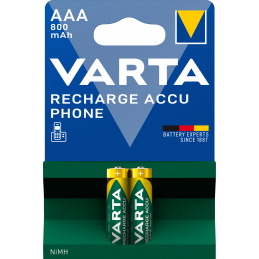 BATTERIA VARTA RICARICABILE M/STILO 800mAh 2x (C10) A.PHONE 