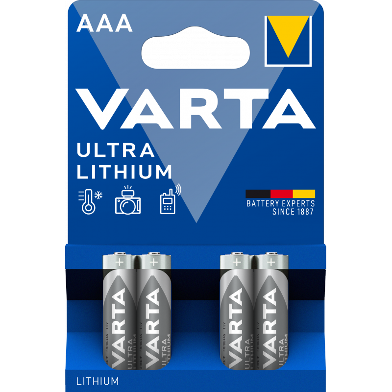 BATTERIA VARTA ULTRA LITHIUM M/STILO 4x (C10) 1BL BATTERIA VARTA ULTRA LITHIUM M/STILO 4x (C10) 1BL