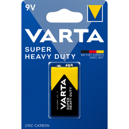 BATTERIA VARTA ZC SUPERHEAVY DUTY 9V 6F22 1x (C10) 1BL      