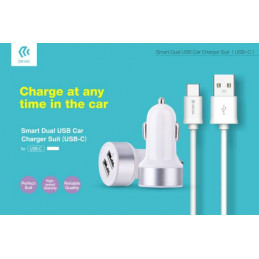 CAVO DATI/CARICA MICRO USB BIANCO DA AUTO T.C   1pz         