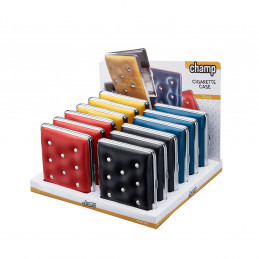 PORTASIGARETTE CHAMP METALLO S/PELLE EFF. CUSCINO  (C12) 1pz