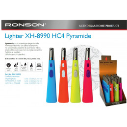 ACCENDIGAS FIAM. RIC. RONSON PYRAMIDE COLOR 16CM (C12) 1pz  