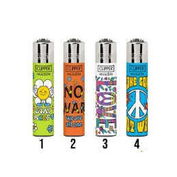ACCENDINO CLIPPER MICROPIET. SAY PEACE (C48) 1pz            